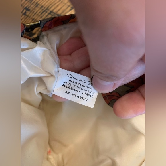 Oscar de la Renta Kisslock Floral Pouch Cosmetic Jewelry Travel Bag set of 3 - Picture 11 of 12